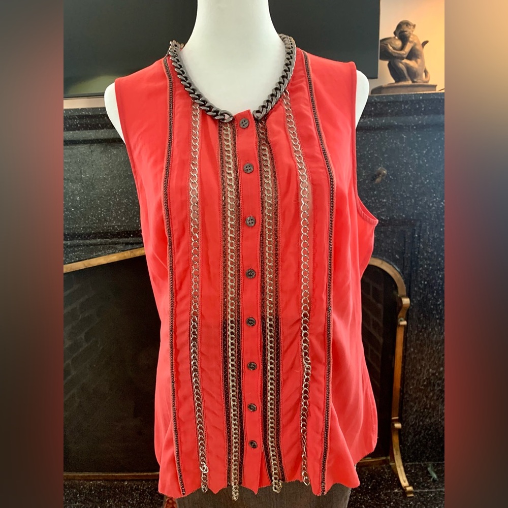 Byron Lars Heavy Metal Orange Top